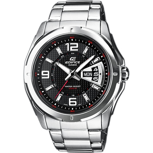 CASIO EDIFICE CLASSIC DAY DATE - BLACK EF-129D-1AVEF Day & Date Armbanduhr 45 mm Schwarz
