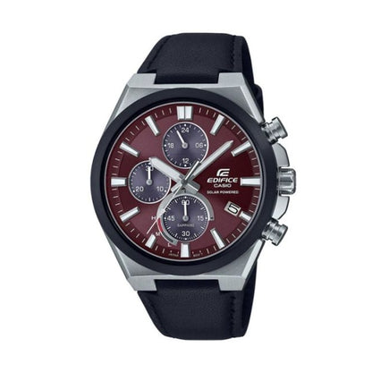 CASIO EDIFICE Mod. SOLAR POWERED CHRONOGRAPH, LEATHER - RED ***SPECIAL PRICE*** EFS-S630BL-5AVUEF Multifunction Armbanduhr 44 mm Rot