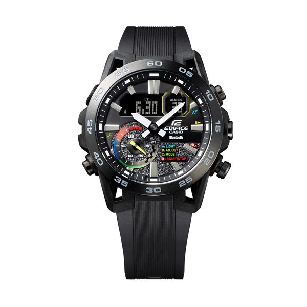 CASIO EDIFICE RACING MULTI COLOR SERIE ECB-40MP-1AEF Multifunction Armbanduhr 48 mm ansicht-2