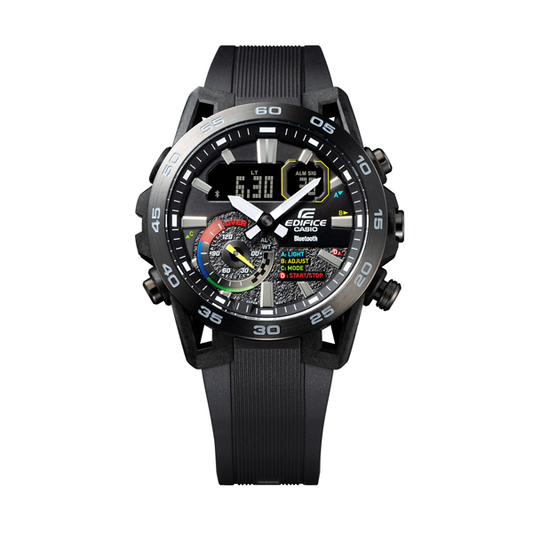 CASIO EDIFICE RACING MULTI COLOR SERIE Herren Quarzuhr aus Edelstahl mit Resin 48 mm – Produktansicht