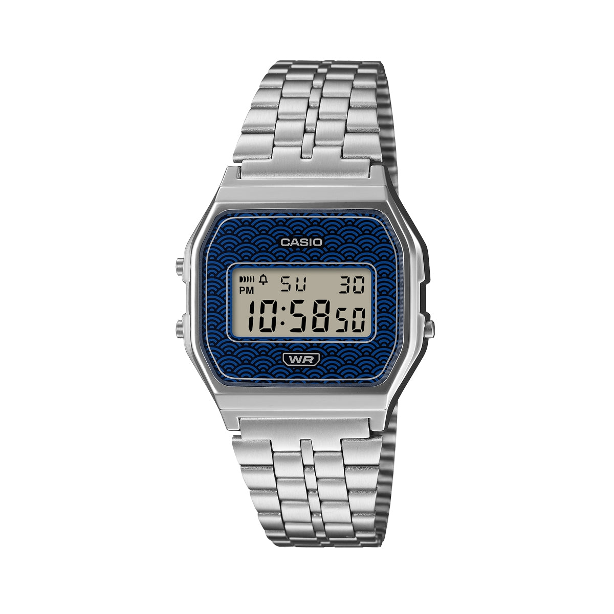 CASIO EU ICONIC - TRADITIONAL SEIGAIHA PATTERN Limited Edition - BLUE A159WEVJ-2ER Multifunction Armbanduhr 33 mm Blau