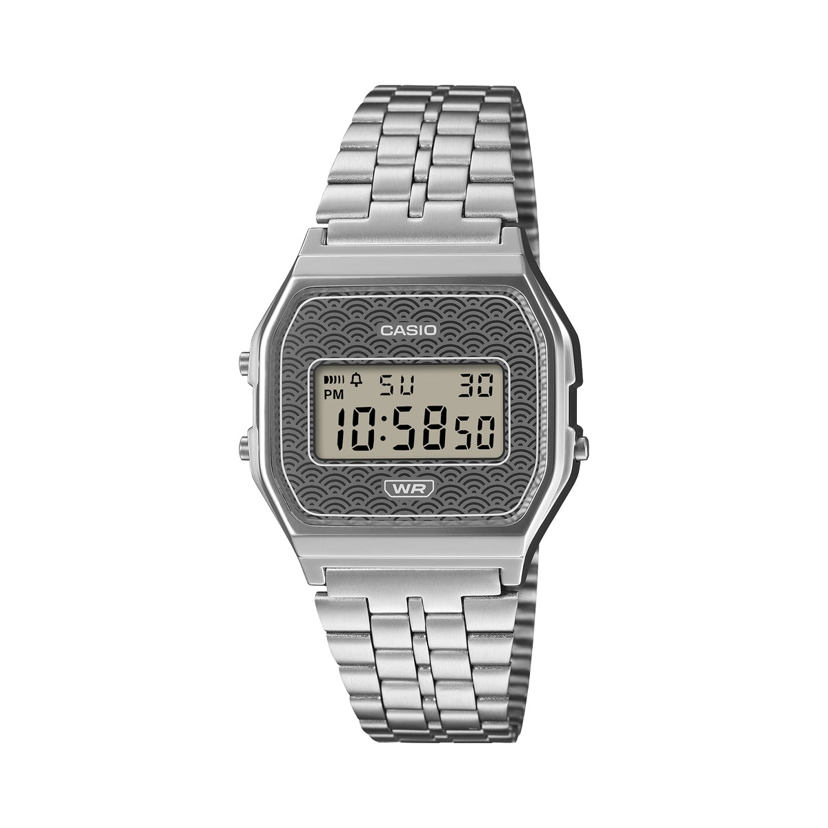 CASIO EU ICONIC - TRADITIONAL SEIGAIHA PATTERN Limited Edition - GREY A159WEVJ-7ER Multifunction Armbanduhr 33 mm Grau ansicht-2
