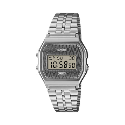 CASIO EU ICONIC - TRADITIONAL SEIGAIHA PATTERN Limited Edition - GREY A159WEVJ-7ER Multifunction Armbanduhr 33 mm Grau ansicht-2