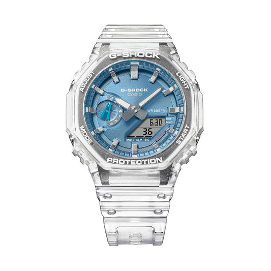 CASIO G-SHOCK BRIGHT METALLIC - LIGHT BLUE GA-2100BM-7A2ER Multifunction Armbanduhr 45.5 mm Blau