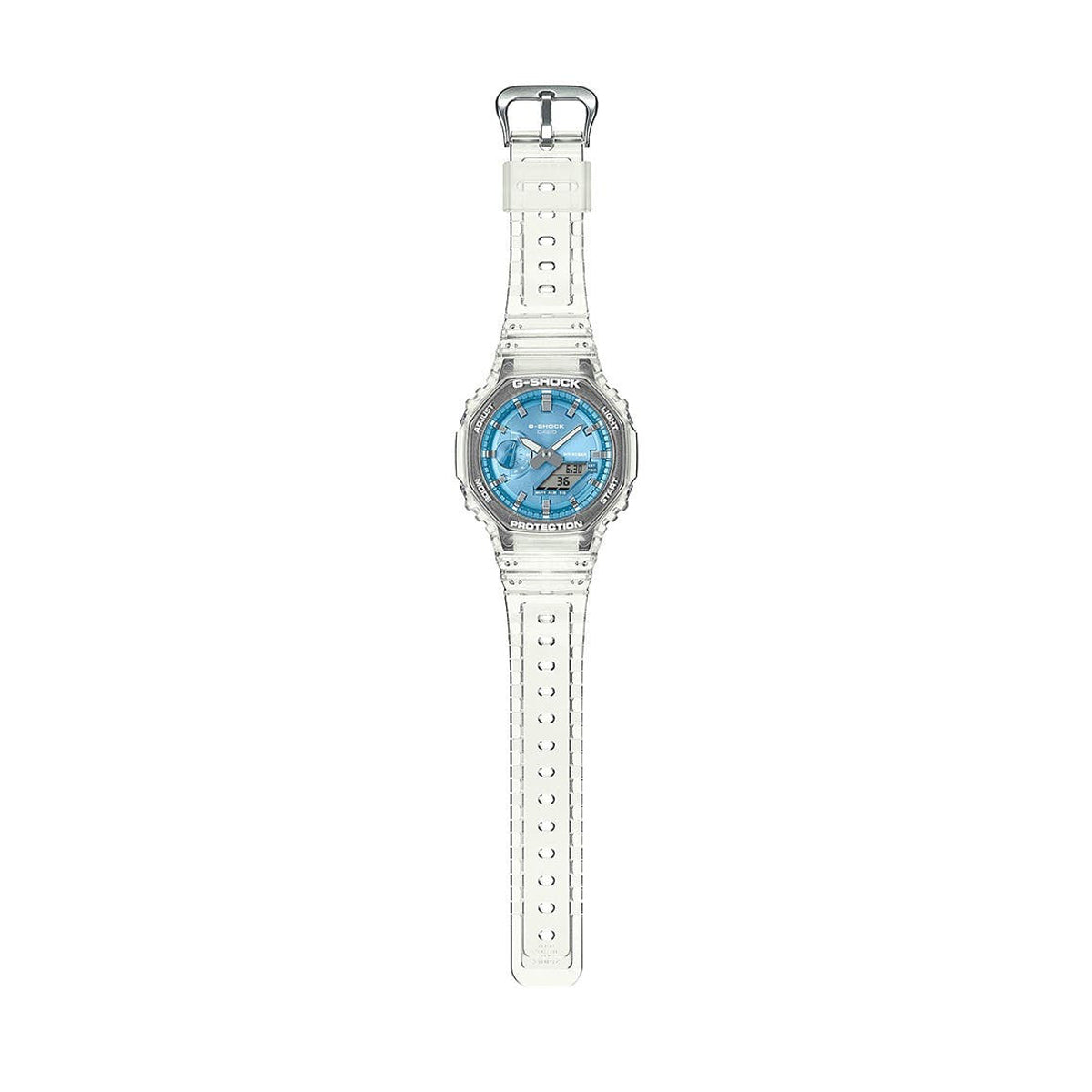 CASIO G-SHOCK BRIGHT METALLIC - LIGHT BLUE GA-2100BM-7A2ER Multifunction Armbanduhr 45.5 mm Blau ansicht-2