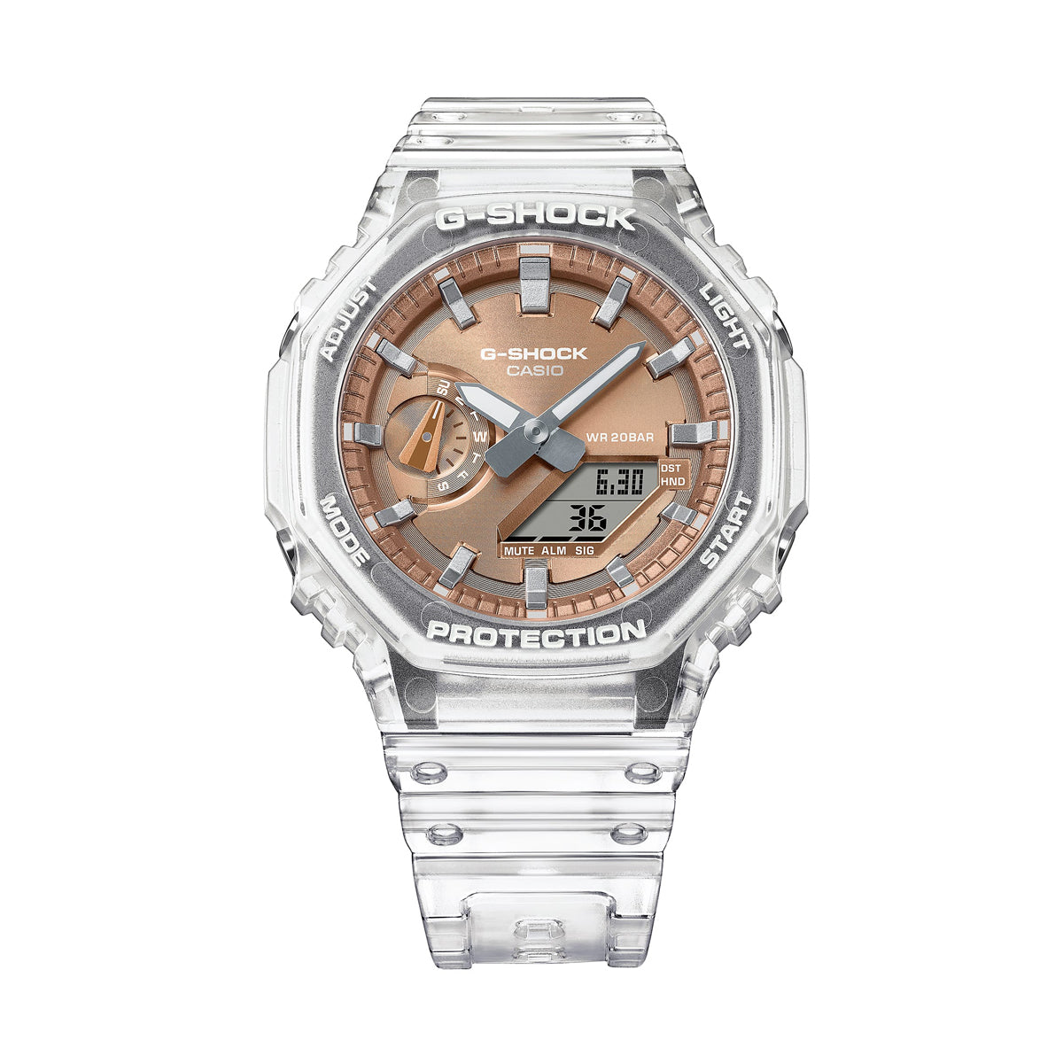CASIO G-SHOCK BRIGHT METALLIC - ROSE GOLD GA-2100BM-7A5ER Multifunction Armbanduhr 45.5 mm Gold