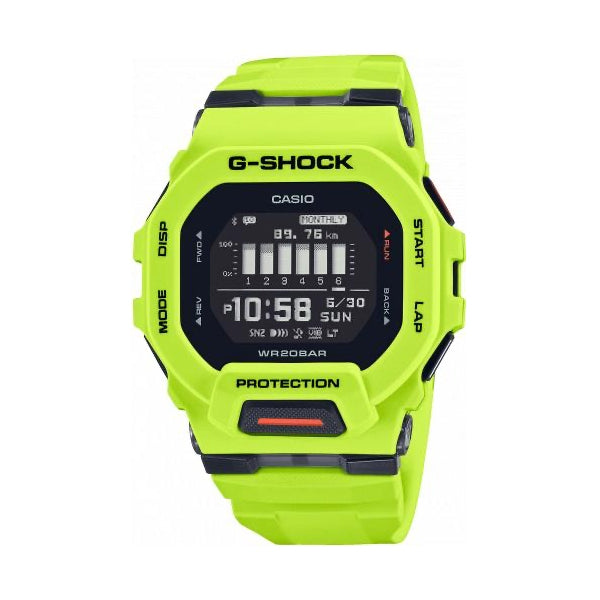 CASIO G-SHOCK G-SQUAD Step Tracker Bluetooth GBD-200-9ER Multifunction Armbanduhr 46 mm Blau