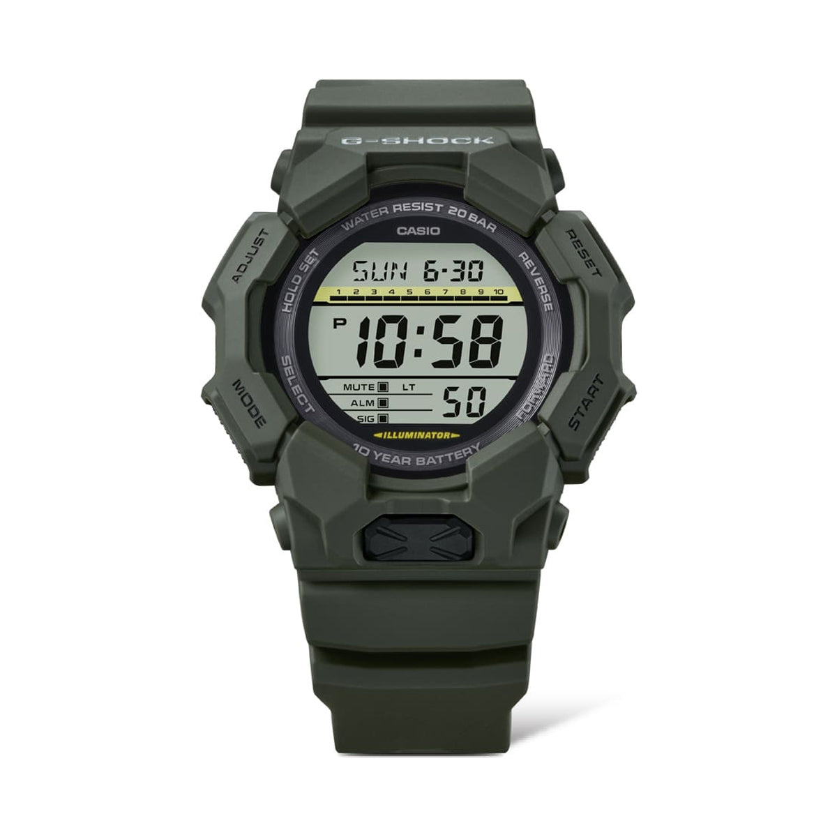 CASIO G-SHOCK GRAND DIGIT - GREEN GD-010-3ER Multifunction Armbanduhr 52 mm Grün