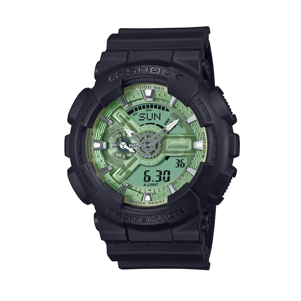 CASIO G-SHOCK Mod. GS-BASIC - TONE ON TONE DIAL - GREEN SAGE *** SPECIAL PRICE *** GA-110CD-1A3ER Multifunction Armbanduhr 51 mm Grün ansicht-3