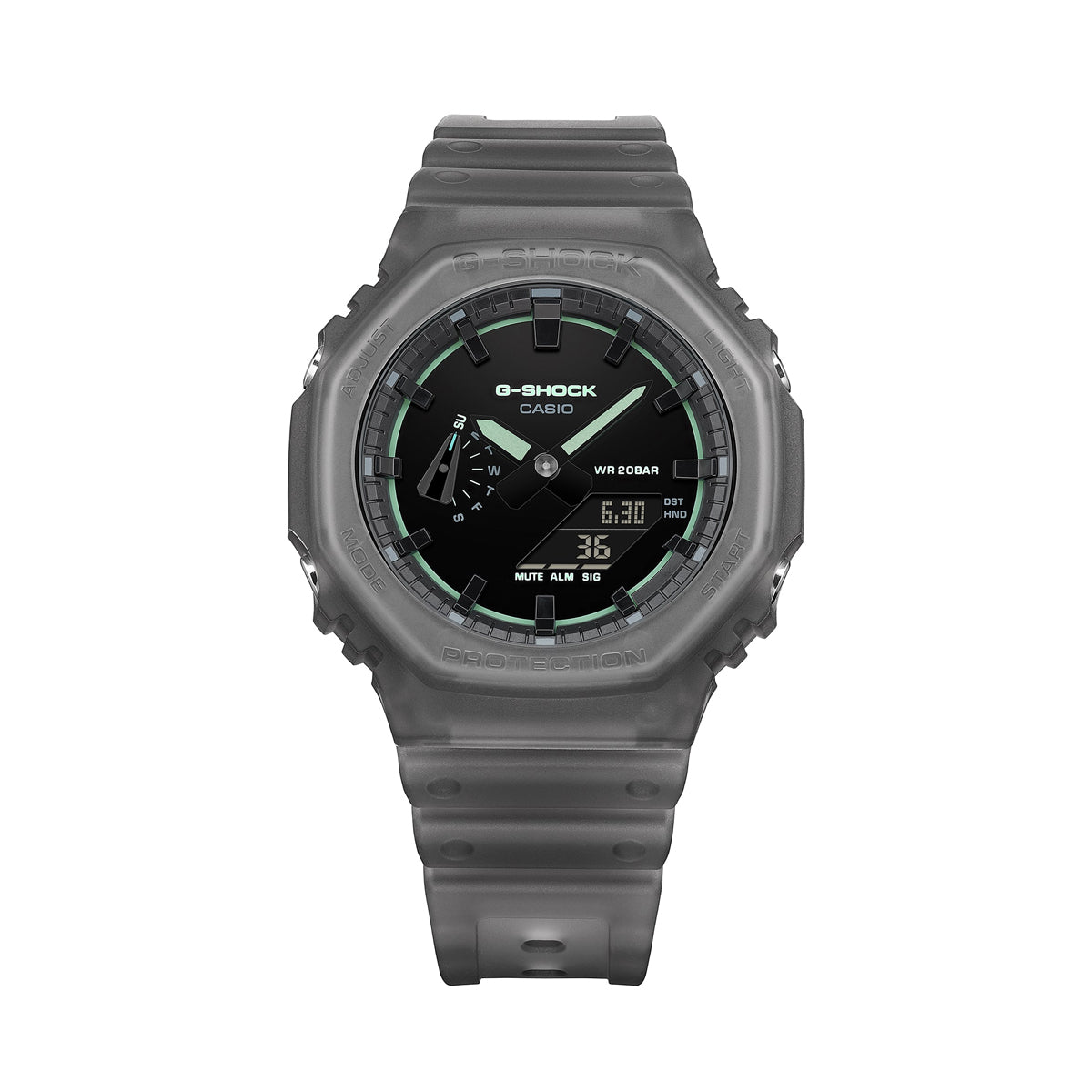 CASIO G-SHOCK Mod. OAK - SMOKE LIGHT SERIE - BLACK ***NEW!*** GA-2100K-1AER Multifunction Armbanduhr 45.5 mm Schwarz ansicht-2