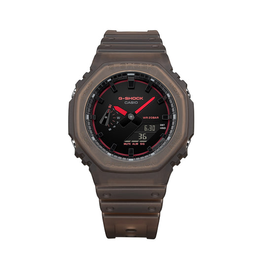 CASIO G-SHOCK Mod. OAK - SMOKE LIGHT SERIE - BROWN ***NEW!*** GA-2100K-5AER Only Time Armbanduhr 45.5 mm Braun
