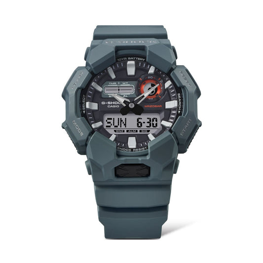 CASIO G-SHOCK NEW RUGGED BASIC Analog-Digital 10-Year Battery GA-010-2AER Multifunction Armbanduhr 52 mm