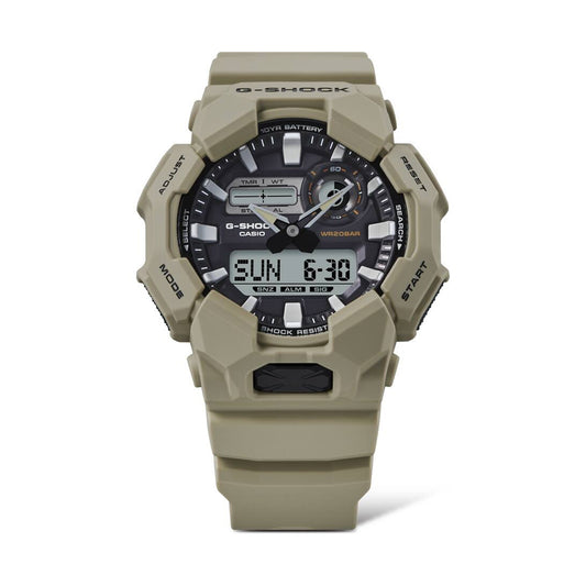 CASIO G-SHOCK NEW RUGGED BASIC Digital 10-Year Battery GA-010-5AER Multifunction Armbanduhr 52 mm