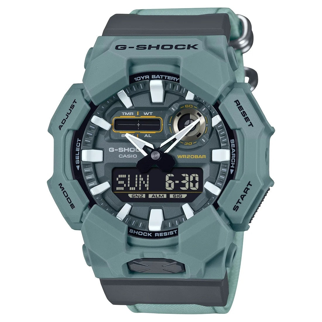 CASIO G-SHOCK NEW RUGGED BASIC Digital 10-Year Battery GA-010CE-2AER Multifunction Armbanduhr 52 mm ansicht-2