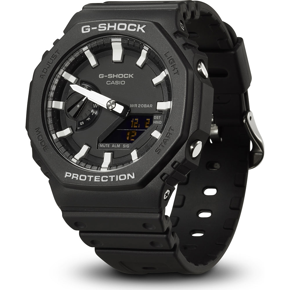 CASIO G-SHOCK OAK Black GA-2100-1AER Multifunction Armbanduhr 45.5 mm Schwarz ansicht-2