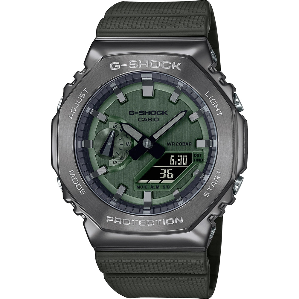CASIO G-SHOCK OAK - METAL COVERED - Green GM-2100B-3AER Multifunction Armbanduhr 44.5 mm Grün ansicht-2