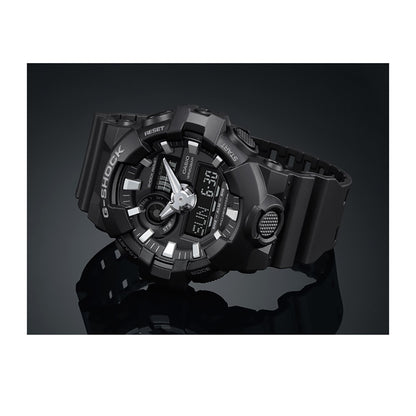CASIO G-SHOCK OVERSIZED FULL BLACK GA-700-1BER Multifunction Armbanduhr 53 mm Schwarz