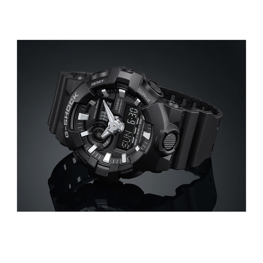 CASIO G-SHOCK OVERSIZED FULL BLACK GA-700-1BER Multifunction Armbanduhr 53 mm Schwarz