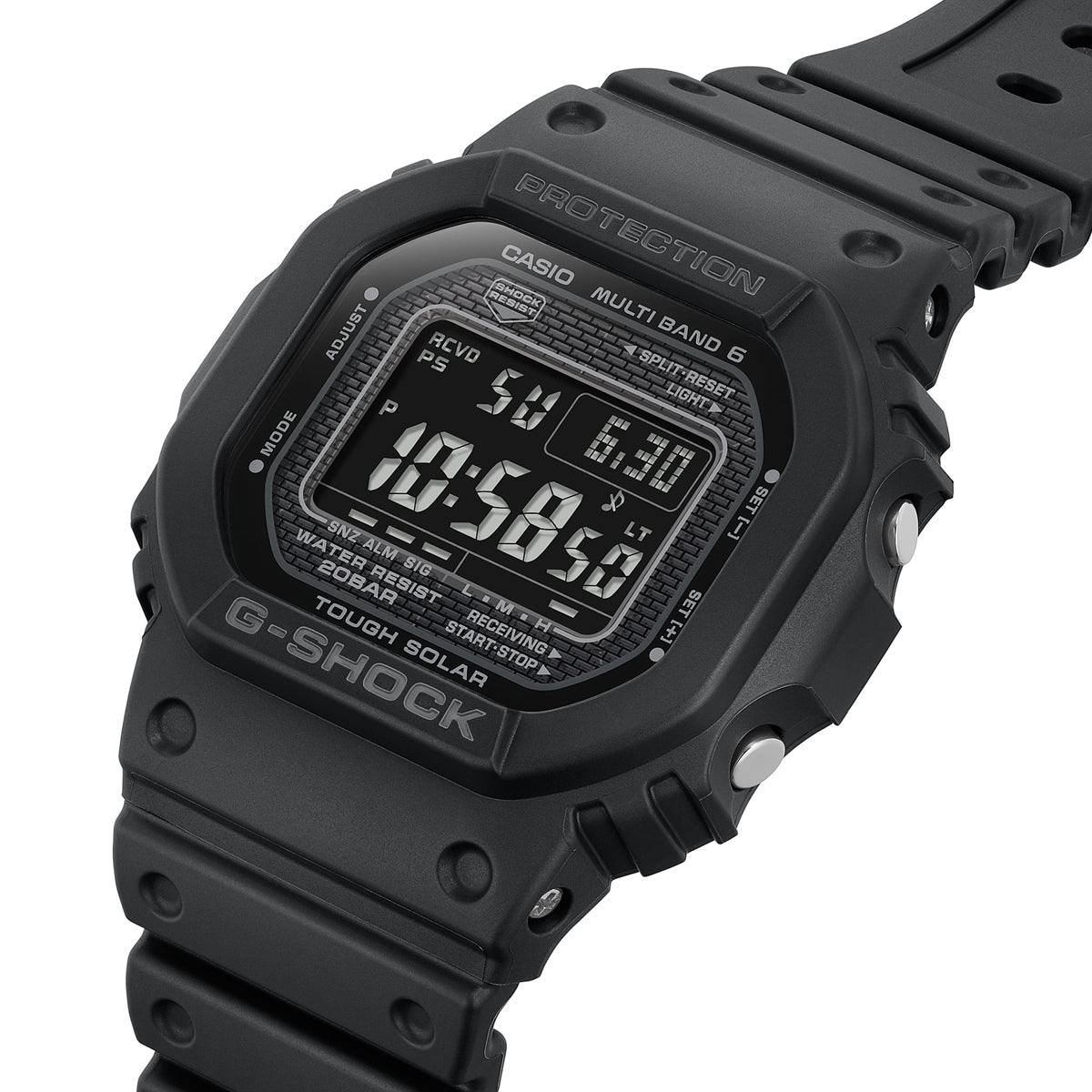 CASIO G-SHOCK THE NEW ORIGIN Multiband 6 - TOUGH SOLAR - FULL BLACK GW-5000HS-1ER Multifunction Armbanduhr 43 mm Schwarz