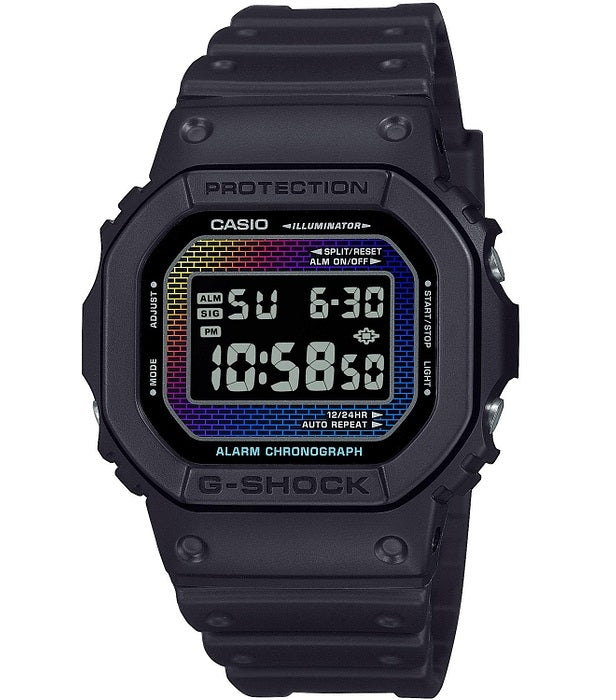 CASIO G-SHOCK THE ORIGIN - RAINBOW BRICK WALL SERIE DW-5600RW-1ER Multifunction Armbanduhr 42.5 mm