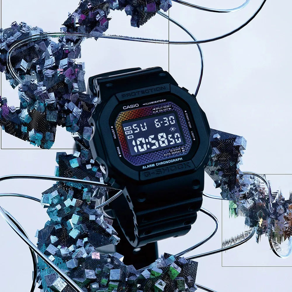 CASIO G-SHOCK THE ORIGIN - RAINBOW BRICK WALL SERIE DW-5600RW-1ER Multifunction Armbanduhr 42.5 mm ansicht-3