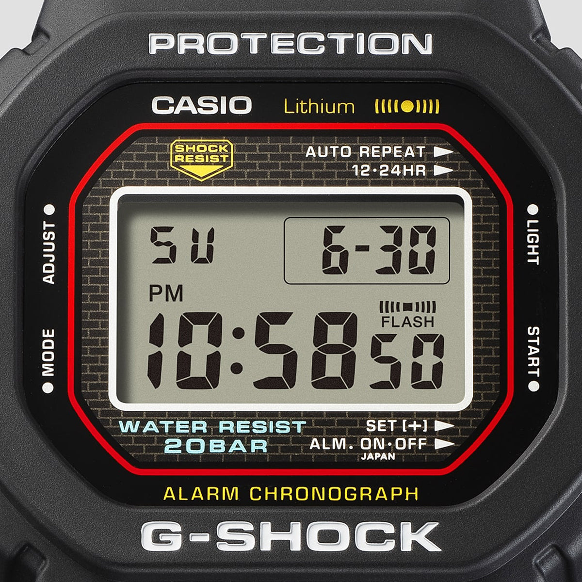 CASIO G-SHOCK THE ORIGIN - REVIVAL SERIE DW-5000R-1AER Multifunction Armbanduhr 51 mm ansicht-2