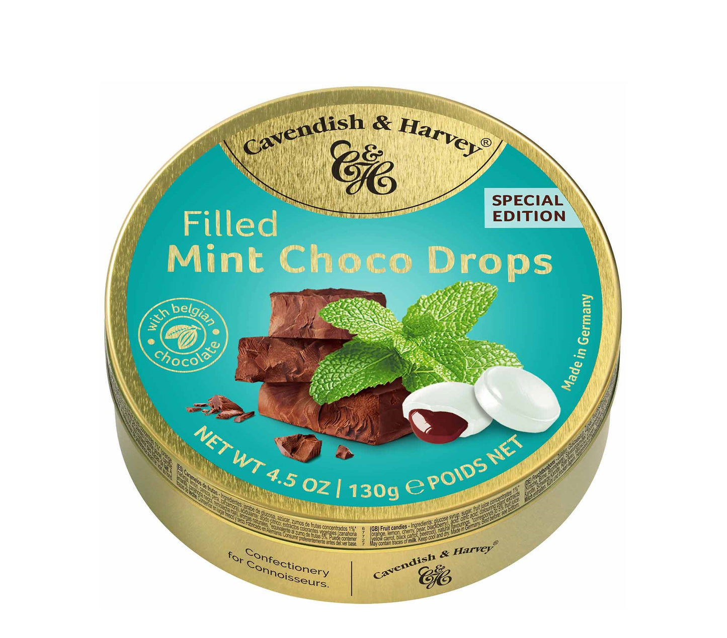 Cavendish & Harvey Filled Mint Choco Drops 130g