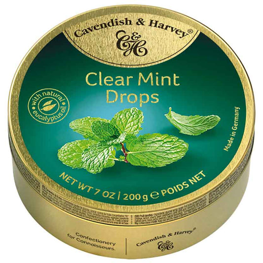 Cavendish & Harvey Clear Mint Drops 200g - Candyshop.ch