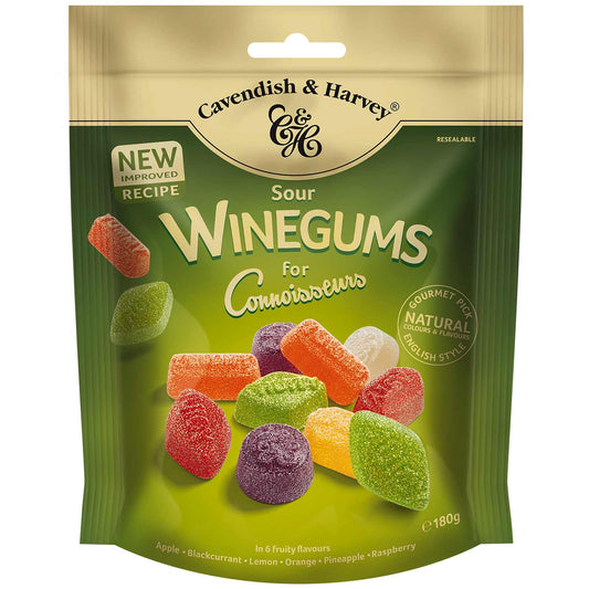 Cavendish & Harvey Winegums for Connoisseurs Sour 180g - Candyshop.ch