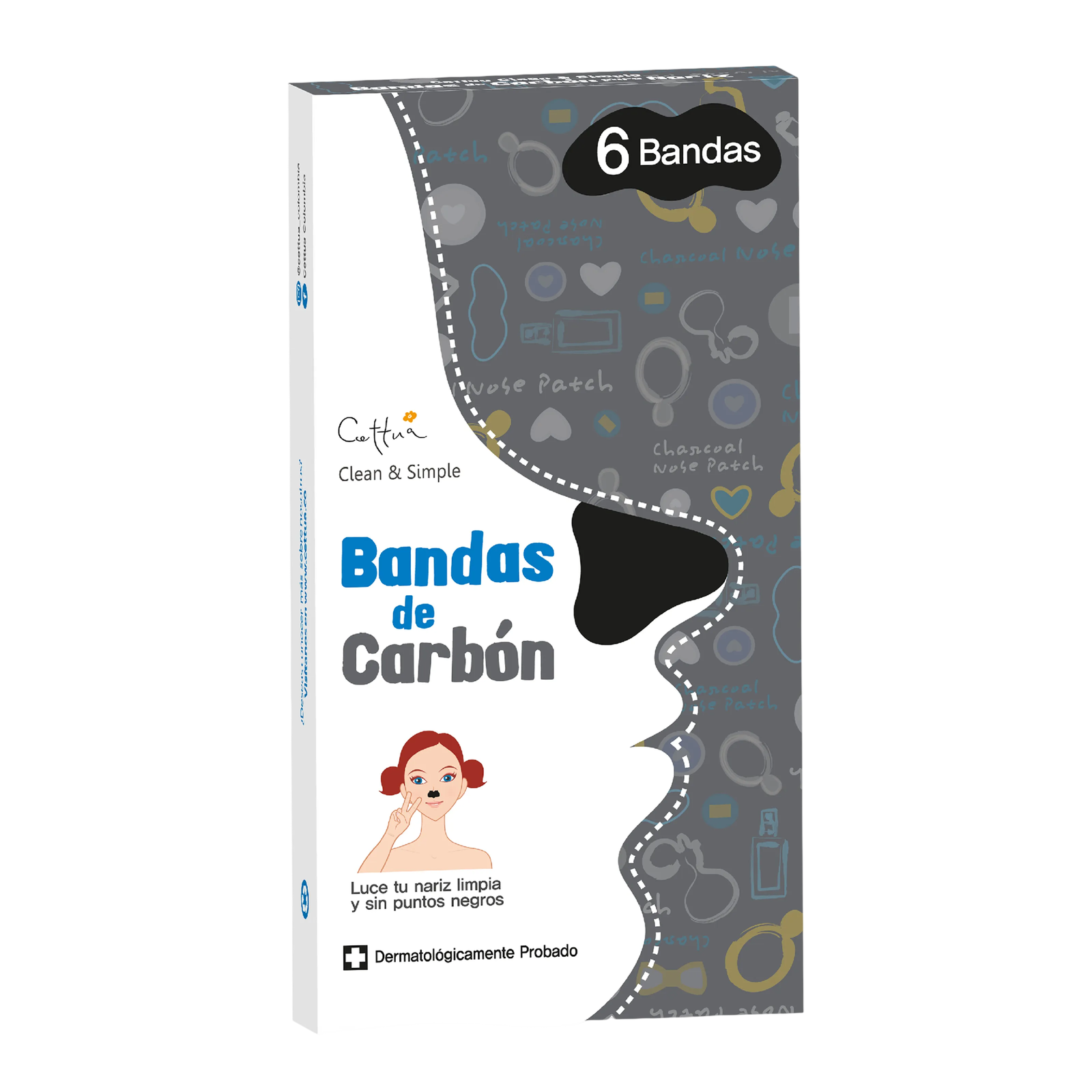 Cettua Cettua, Cettua, Holzkohle, Cleansing & Exfoliating, Nasenstreifen, 6 stk Regular