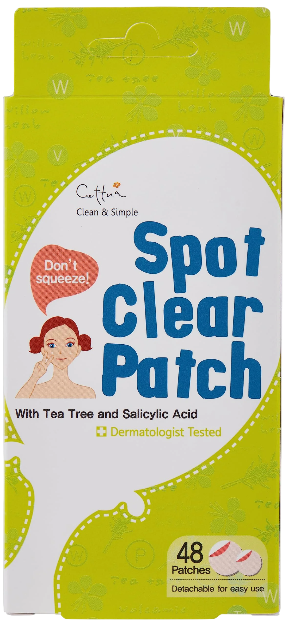 Cettua Cettua, Spot Clear, Anti-Akne, Lokaler Behandlungspflaster, Für das Gesicht, 48 pcs Regular