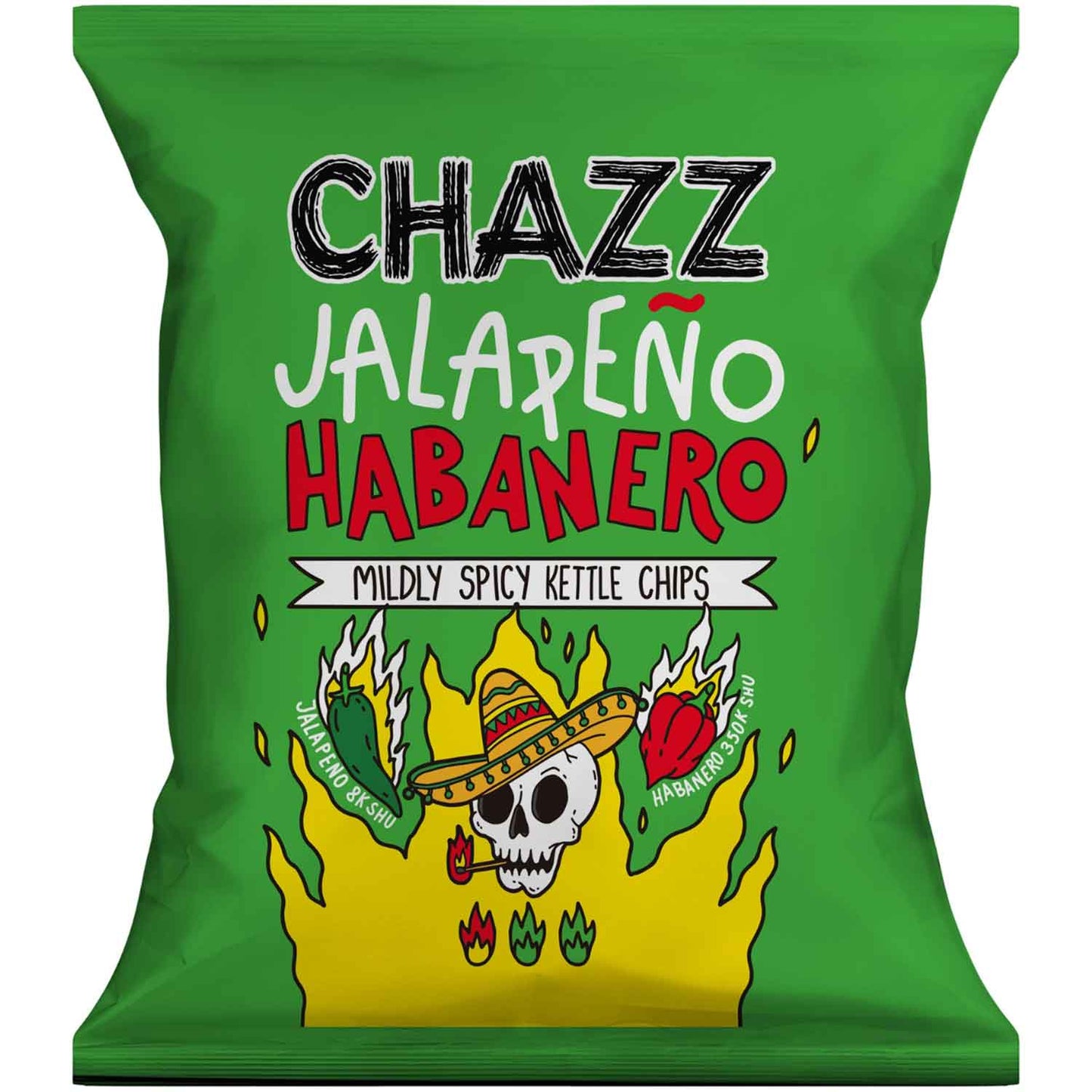 CHAZZ Kettle Chips Jalapeño Habanero Mildly Spicy 50g - Candyshop.ch