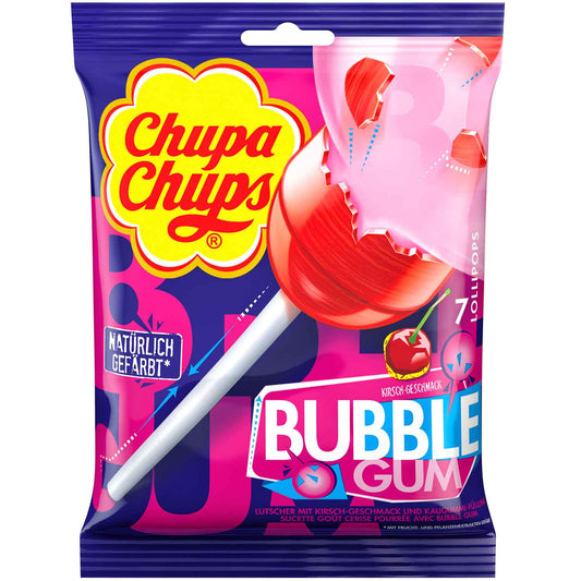 Chupa Chups Bubble Gum Kirsche 7er - Candyshop.ch