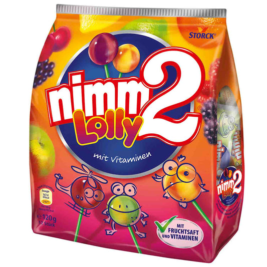 nimm2 Lolly 12 einzeln verpackte Lollis 120g - Candyshop.ch