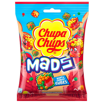 Chupa Chups Mads Fruits 115g  Gummibonbons mit knuspriger Hülle und Fruchtgeschmack