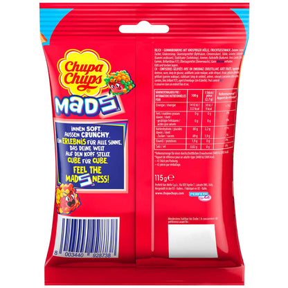 Chupa Chups Mads Fruits 115g  Gummibonbons mit knuspriger Hülle und Fruchtgeschmack