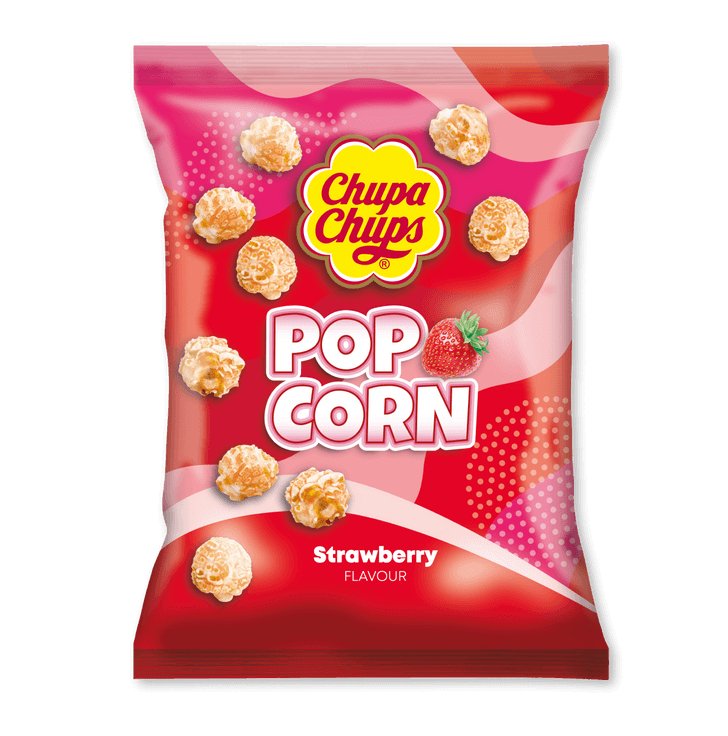 Chupa Chups Popcorn Strawberry 110g - Candyshop.ch