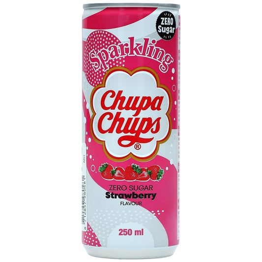 Chupa Chups Sparkling Strawberry Zero Sugar 250ml - Candyshop.ch