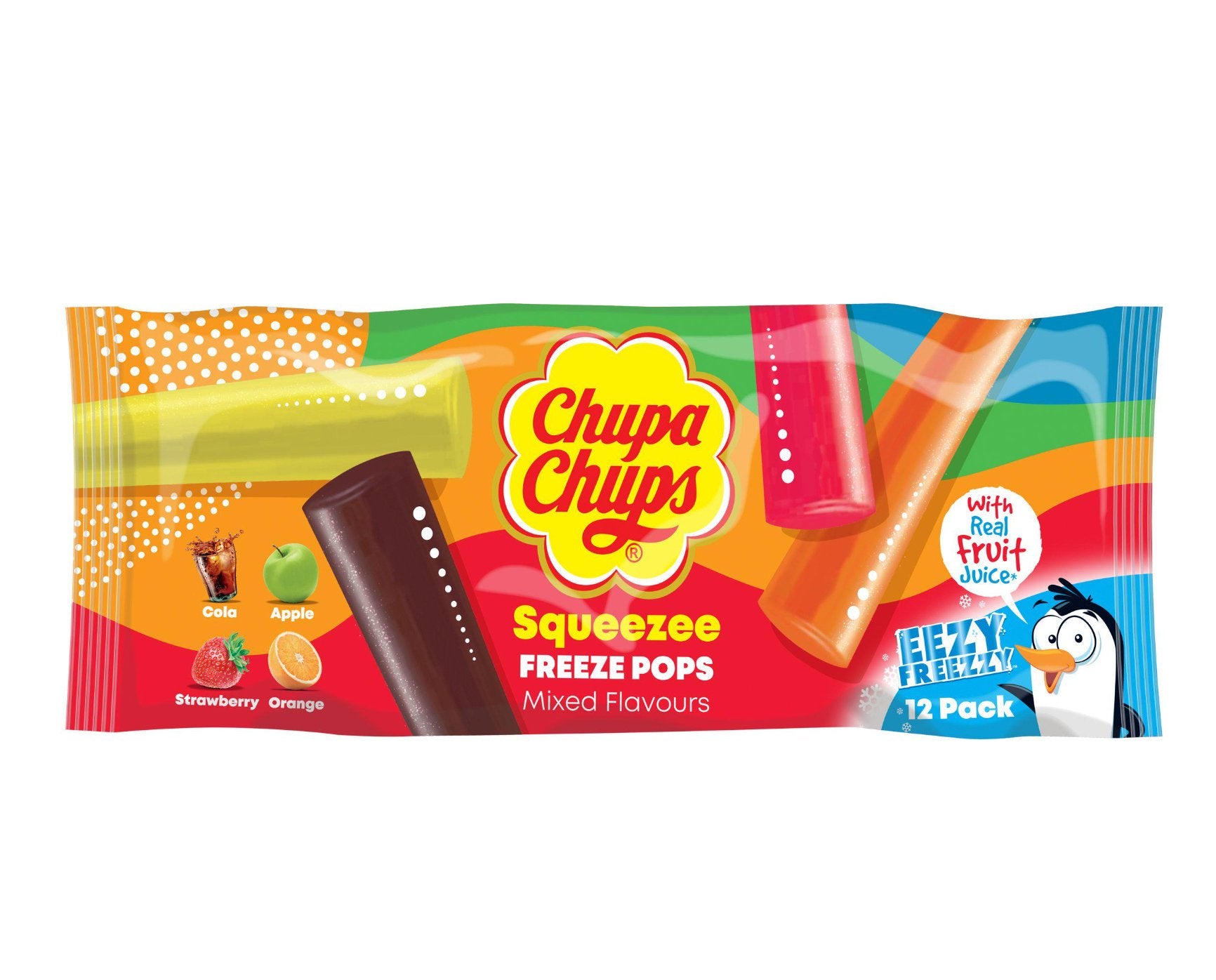 Chupa Chups Squeezee Freeze Pops 12x45ml Wassereis - Candyshop.ch