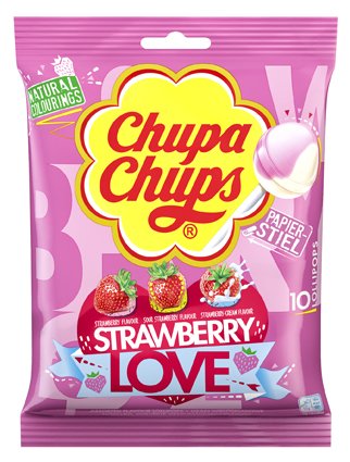 Chupa Chups Strawberry Love 10er - Candyshop.ch