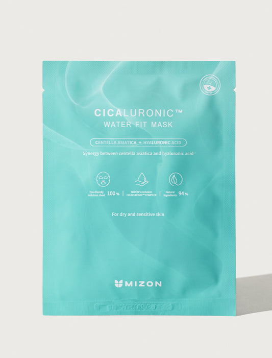 MIZON Cicaluronic Water Fit Maske 24 g Feuchtigkeitsspendende Gesichtsmaske Kosmetik