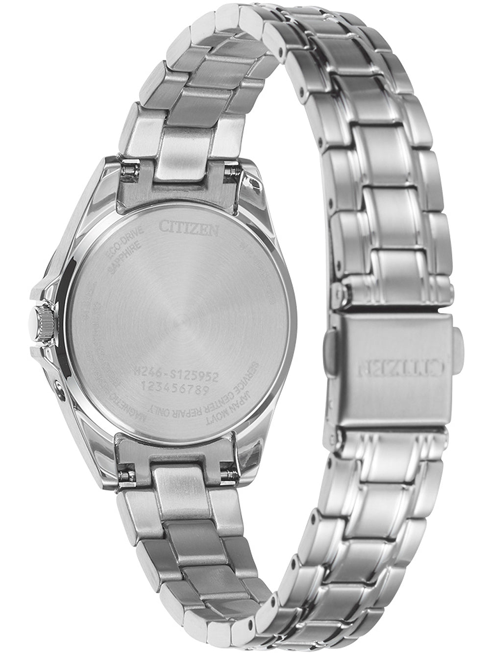 CITIZEN Damen Quarzuhr mit Datum aus Kunststoff 43 mm EC1180-81L – Detailansicht