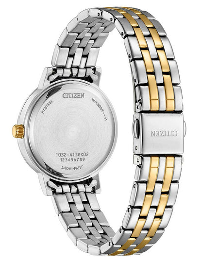 CITIZEN Damen Quarzuhr mit Datum aus Kunststoff 46 mm EL3106-59D – Detailansicht