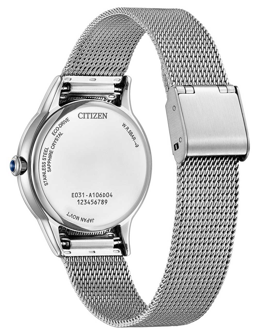 CITIZEN EM1150-86D Analoguhr Armbanduhr 46 mm ansicht-2