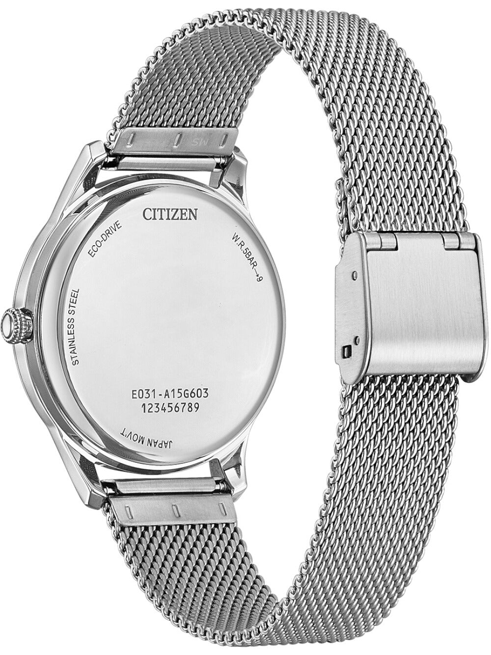CITIZEN EM1220-82A Analoguhr Armbanduhr 46 mm ansicht-2