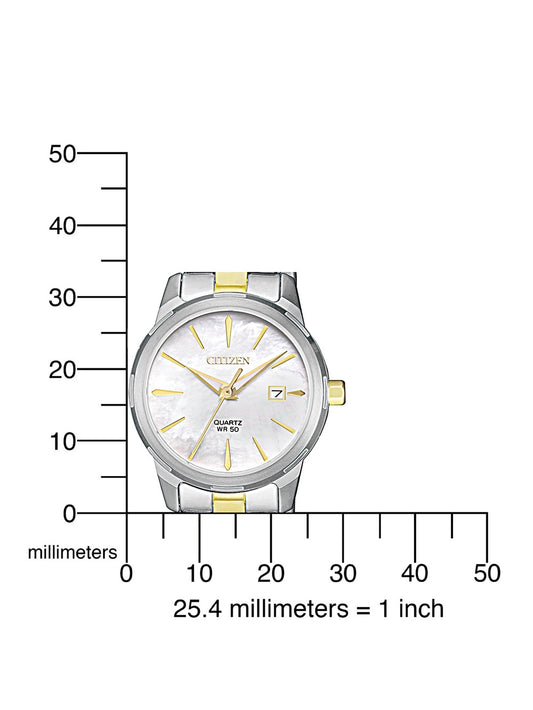 CITIZEN Damen Quarzuhr mit Datum aus Kunststoff 46 mm EU6074-51D – Produktansicht
