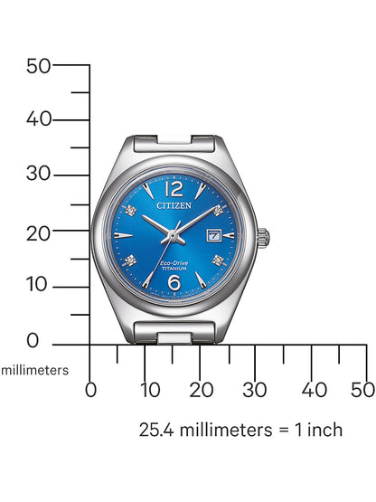 CITIZEN Damen Quarzuhr mit Datum aus Kunststoff 46 mm EW2601-81L – Seitenansicht