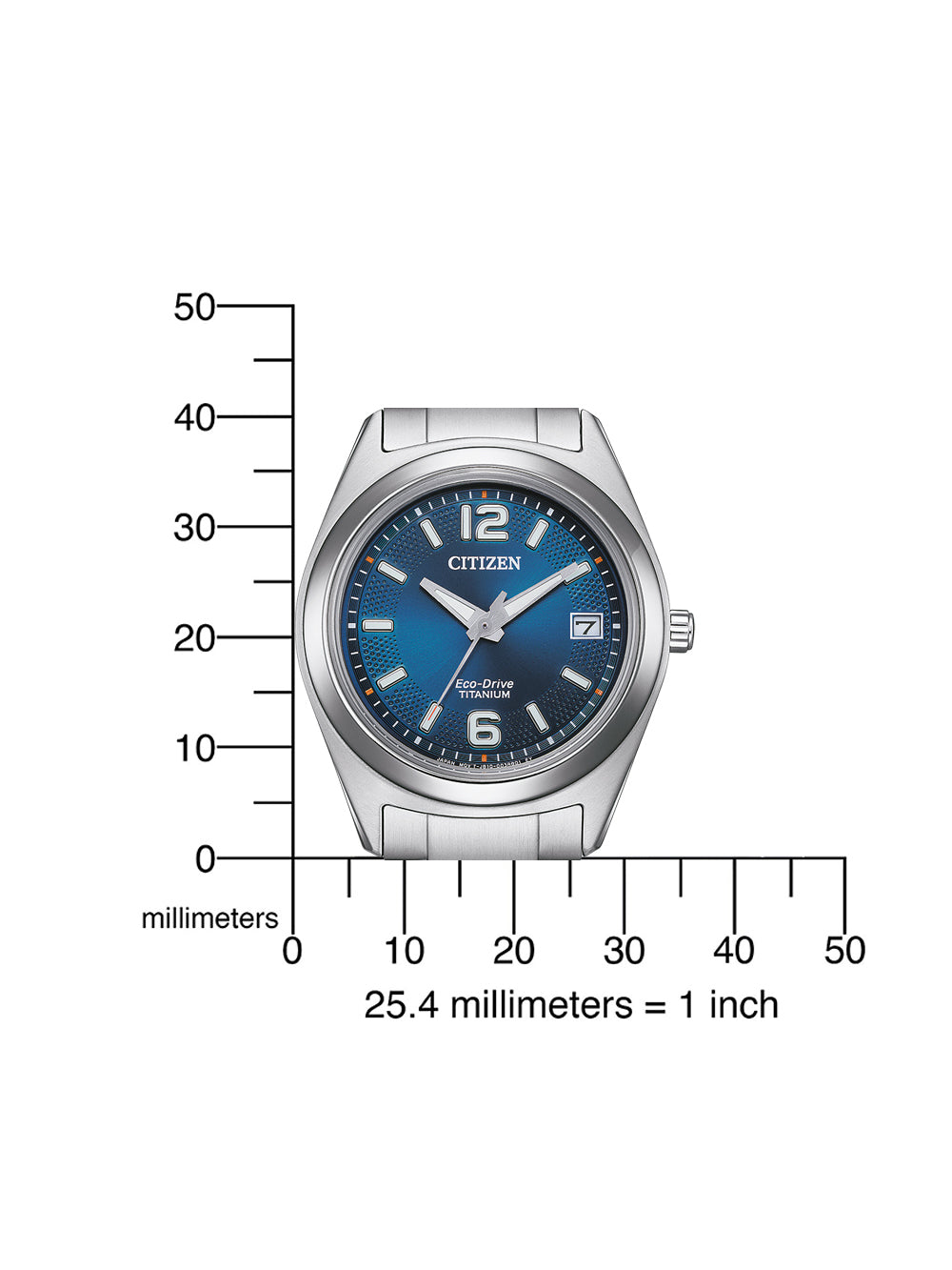 CITIZEN Damen Quarzuhr mit Datum aus Kunststoff 43 mm FE6151-82L – Seitenansicht