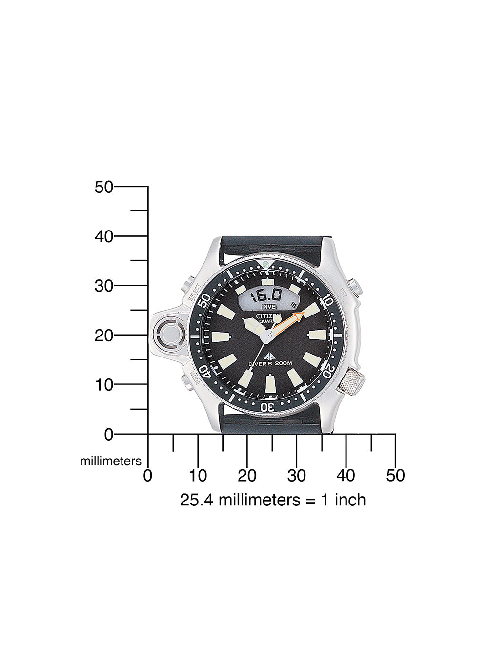 CITIZEN JP2000-08E Multifunction Armbanduhr 44 mm ansicht-3