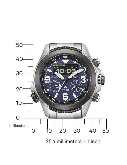 CITIZEN Herren Quarzuhr aus Kunststoff 46 mm JV1006-51L – Produktansicht